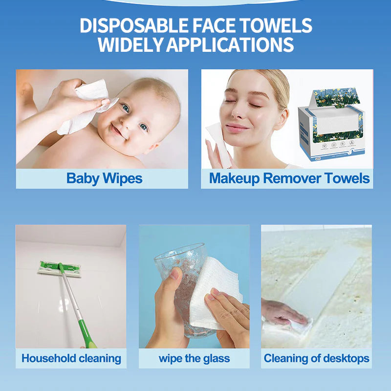 Special Towels for Sensitive Skin, Remove Makeup, Cleanse, and Care, Travel Size Large, Usda Biobased Dermatologist Certified Facial Towels.