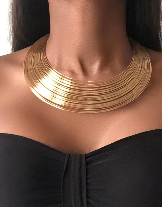 Goddess Gold Bamboo-Inspired Necklace