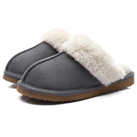 Luxurious Faux Fur Winter Slippers for Women - Comfy Indoor Plush House Shoes with Memory Foam and Anti-Slip Sole