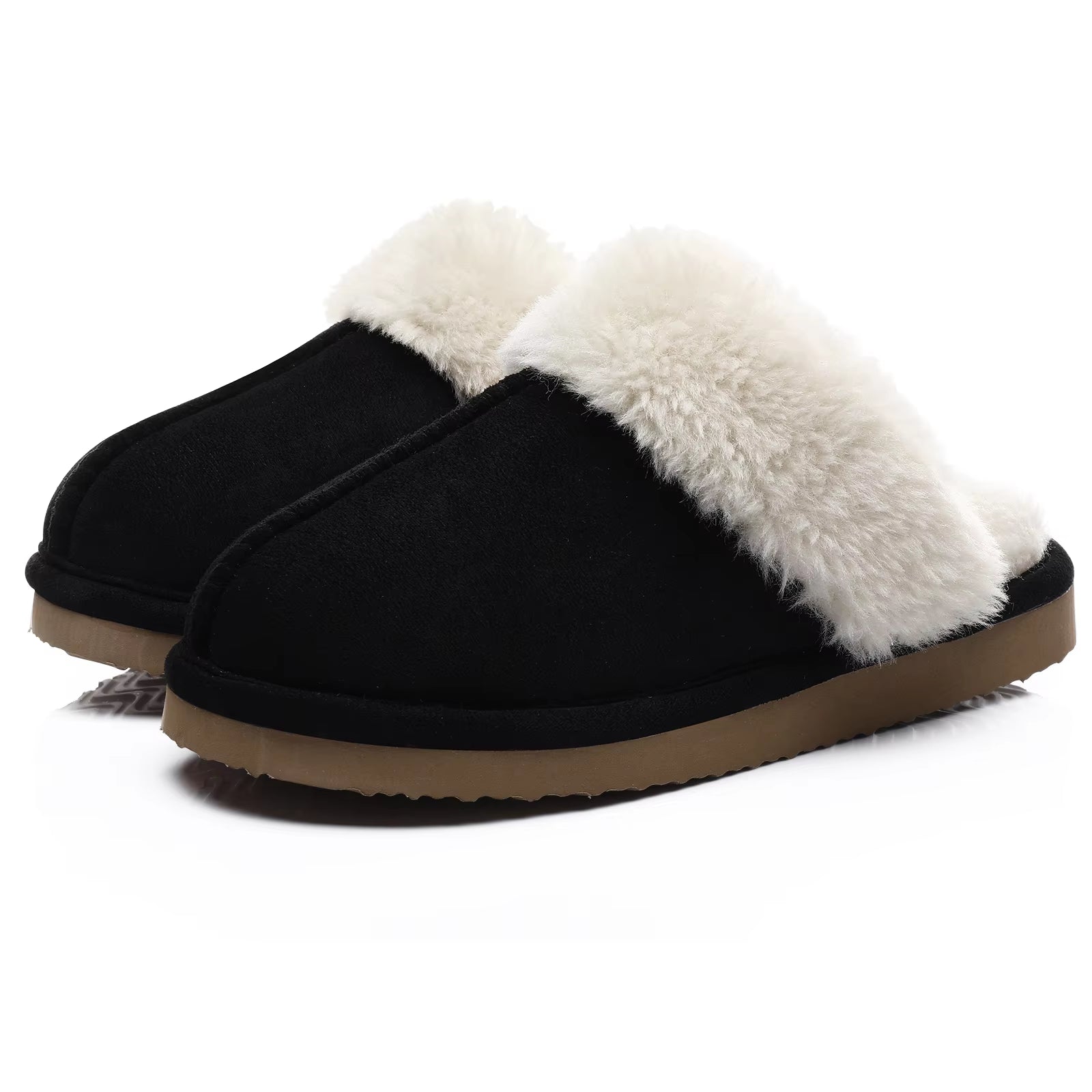 Luxurious Faux Fur Winter Slippers for Women - Comfy Indoor Plush House Shoes with Memory Foam and Anti-Slip Sole