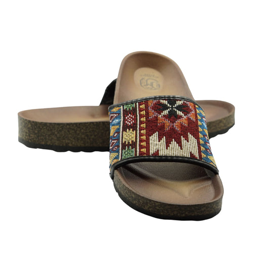 TX8829 Women's Sandals - Lightweight Slip-On Slides with Soft Footbed, Open Toe Design, Arch Support, and Non-Slip Sole for Versatile Indoor and Outdoor Summer Wear