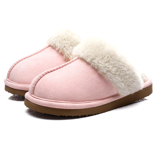 Luxurious Faux Fur Winter Slippers for Women - Comfy Indoor Plush House Shoes with Memory Foam and Anti-Slip Sole