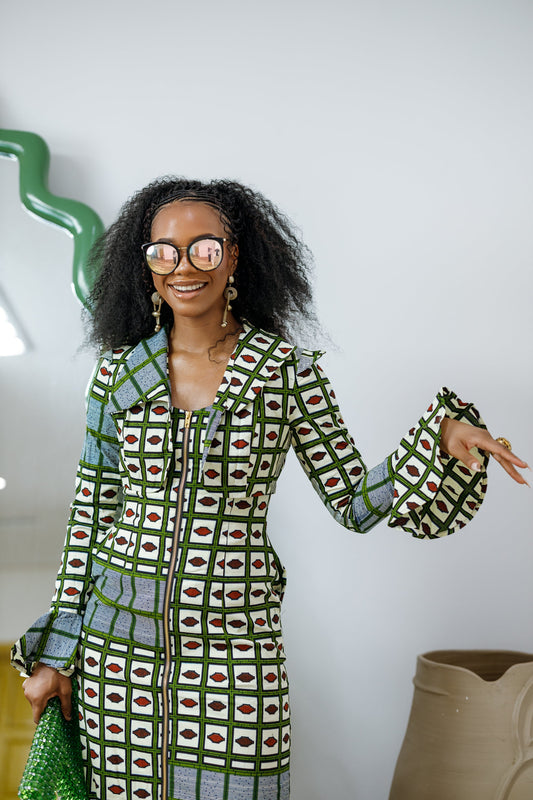 KAZI AFRICAN PRINT LONGLINE JACKET/DRESS