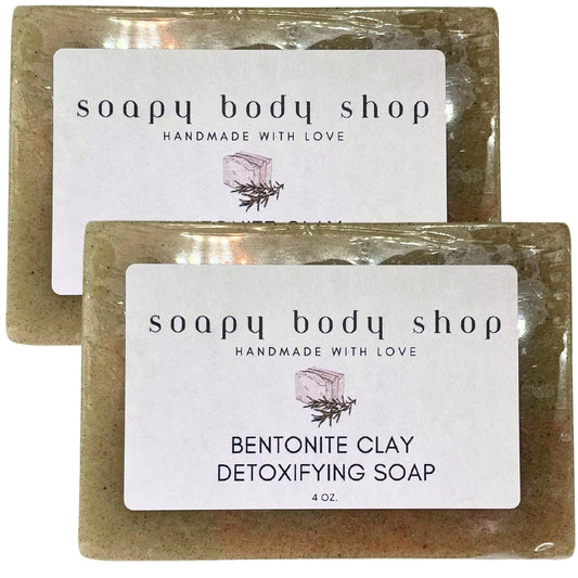 Revitalize Your Skin with Bentonite Clay Detoxifying Soap - 4oz Moisturizing Bar (2 Pack)
