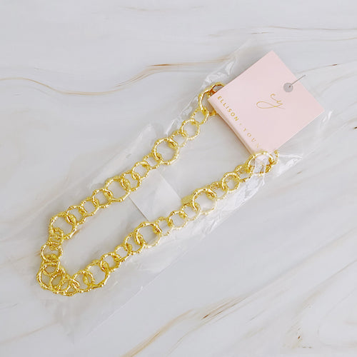 Linked Chain Necklace with Artistic Design