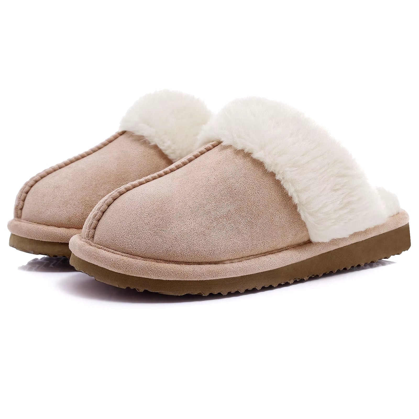 Luxurious Faux Fur Winter Slippers for Women - Comfy Indoor Plush House Shoes with Memory Foam and Anti-Slip Sole