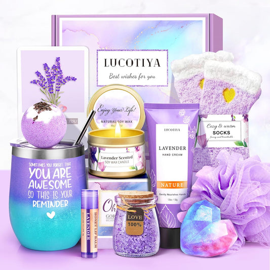Luxurious Self-Care Gift Basket for Women: Elegant Birthday and Holiday Package with Insulated Wine Tumbler - Ideal for Mothers, Sisters, Friends, and Teachers