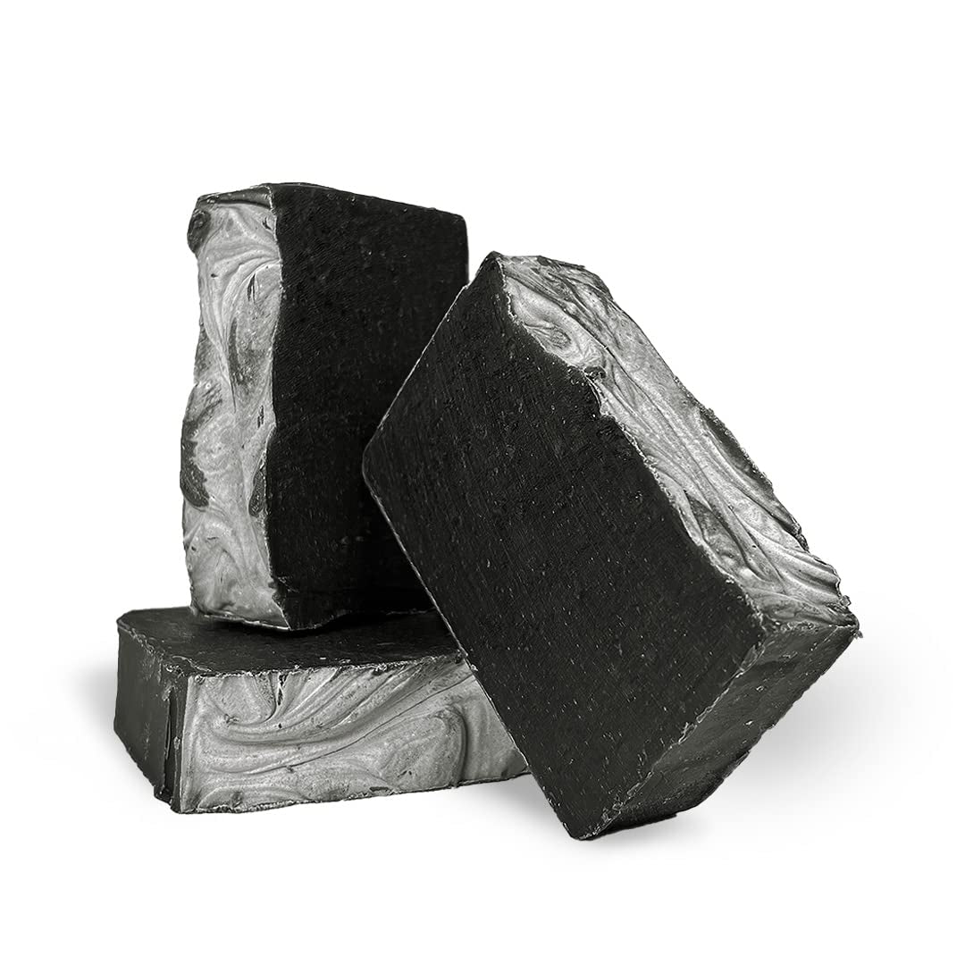 Revitalize Your Skin with Herb’N Eden Activated Charcoal Bar Soap - Moisturizing Face & Body Soap for Oily, Acne, and Combination Skin - Natural, Handmade, Cruelty-Free - 3 Pack