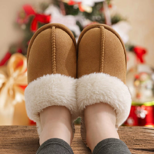 Luxurious Faux Fur Winter Slippers for Women - Comfy Indoor Plush House Shoes with Memory Foam and Anti-Slip Sole