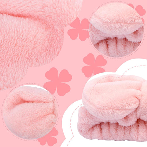 6-Piece Spa Headband and Wristband Set for Skincare and Makeup Application, Perfect for Cleansing and Sleepover Occasions
