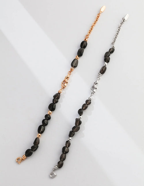 Natural Element Obsidian Stone Bracelet