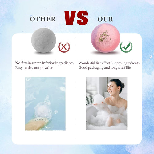 Indulge in Luxury: 12 Handmade Moisturizing Bath Bombs Gift Set with Relaxing Coconut Essential Oils - Perfect Spa Experience for Him/Her, Wife, or Girlfriend