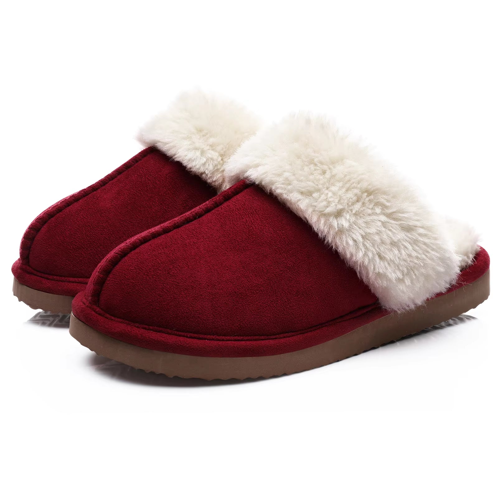 Luxurious Faux Fur Winter Slippers for Women - Comfy Indoor Plush House Shoes with Memory Foam and Anti-Slip Sole