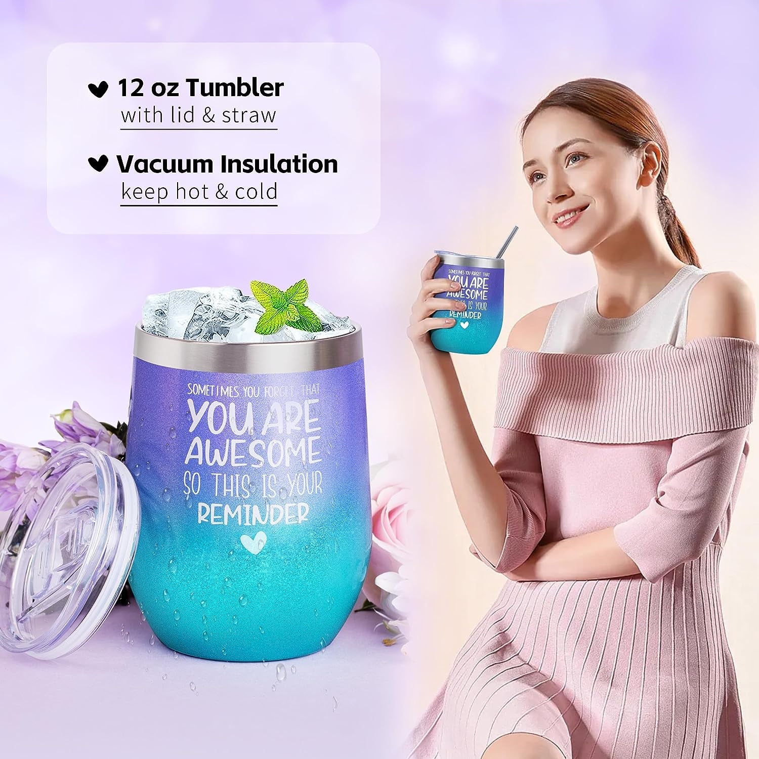 Luxurious Self-Care Gift Basket for Women: Elegant Birthday and Holiday Package with Insulated Wine Tumbler - Ideal for Mothers, Sisters, Friends, and Teachers