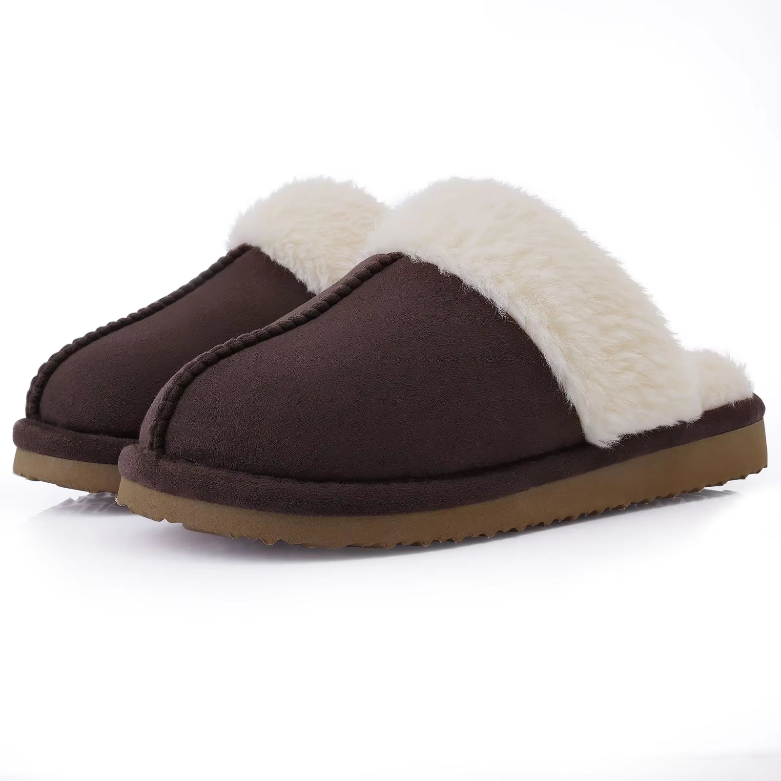 Luxurious Faux Fur Winter Slippers for Women - Comfy Indoor Plush House Shoes with Memory Foam and Anti-Slip Sole