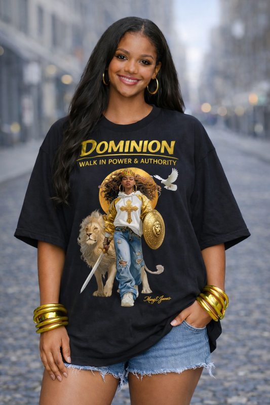 DOMINION — "Walk In Power & Authority" — Limited Edition Heritage Oversized Tee