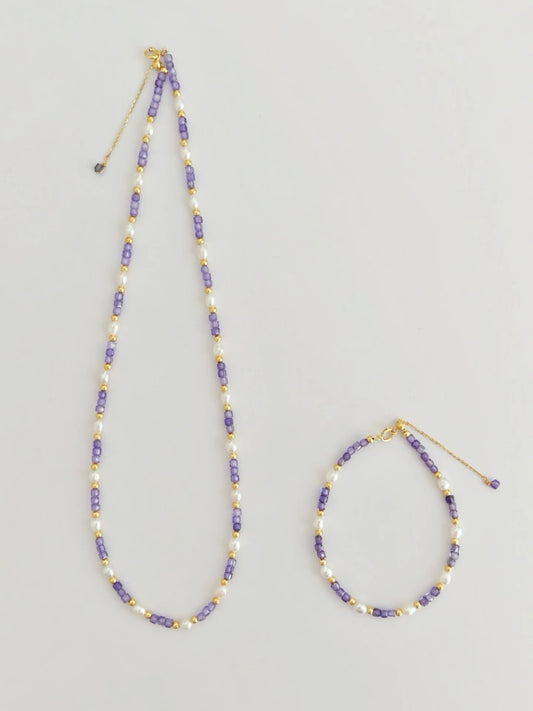Natural Pearl Zircon Bracelet