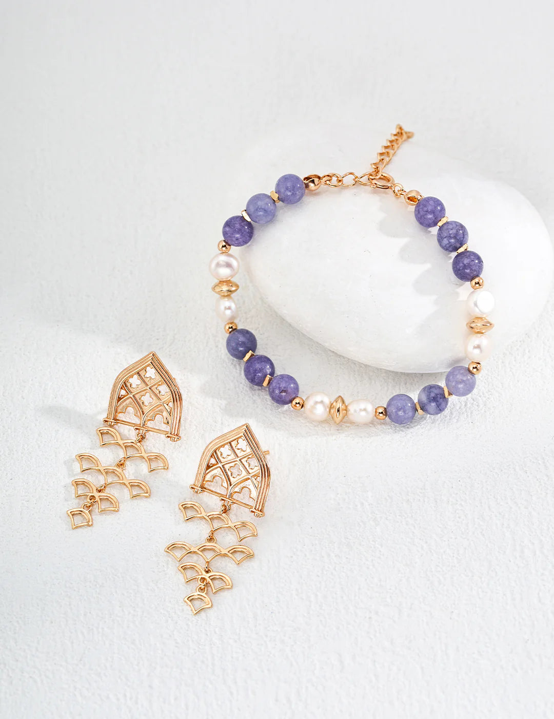 Natural Pearl with Kunzite Bracelet