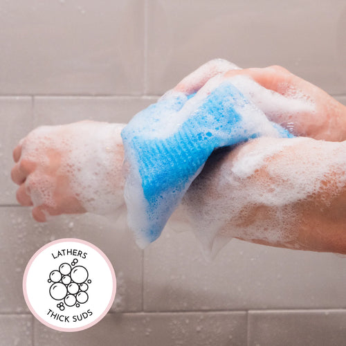 Revitalize Your Skin with the S&T INC. Back Scrubber: Exfoliating Shower Towel in Assorted Pink - 3 Pack for Ultimate Clean!