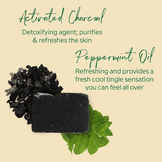 Revitalize Your Skin with Herb’N Eden Activated Charcoal Bar Soap - Moisturizing Face & Body Soap for Oily, Acne, and Combination Skin - Natural, Handmade, Cruelty-Free - 3 Pack
