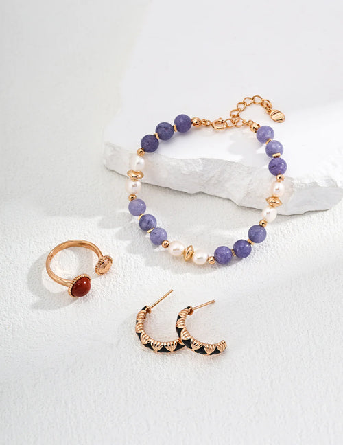 Natural Pearl with Kunzite Bracelet