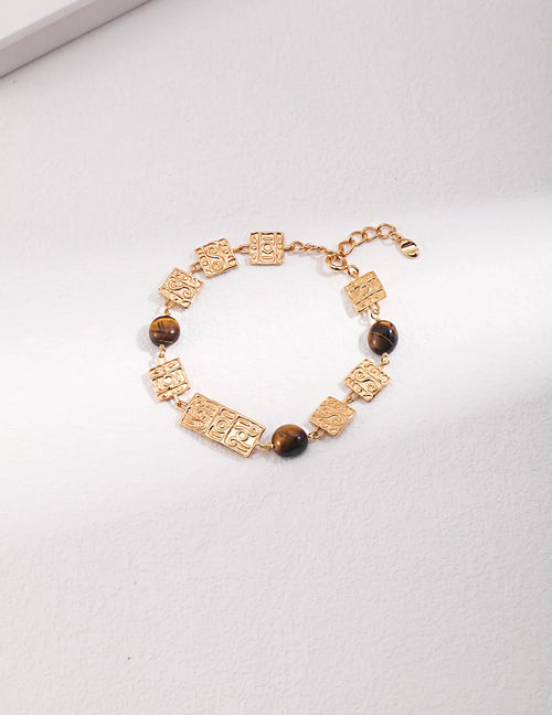 Tiger‘S Eye Stone Adjustable Bracelet