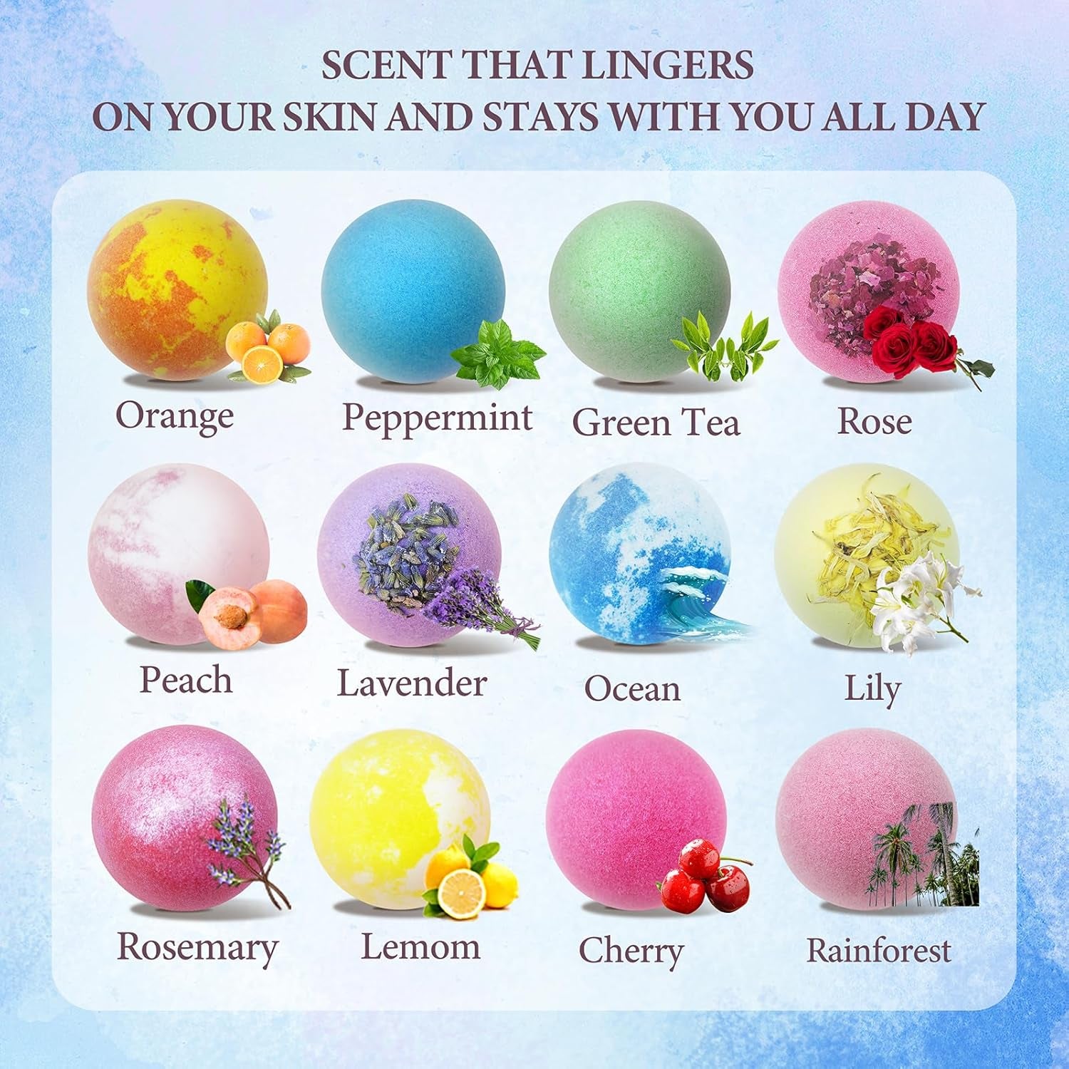 Indulge in Luxury: 12 Handmade Moisturizing Bath Bombs Gift Set with Relaxing Coconut Essential Oils - Perfect Spa Experience for Him/Her, Wife, or Girlfriend