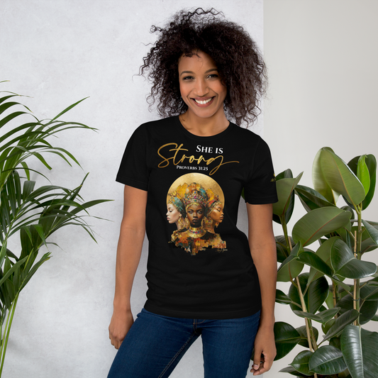 SHE IS STRONG — Proverbs 31:25 — Limited Edition Heritage Statement Tee #1